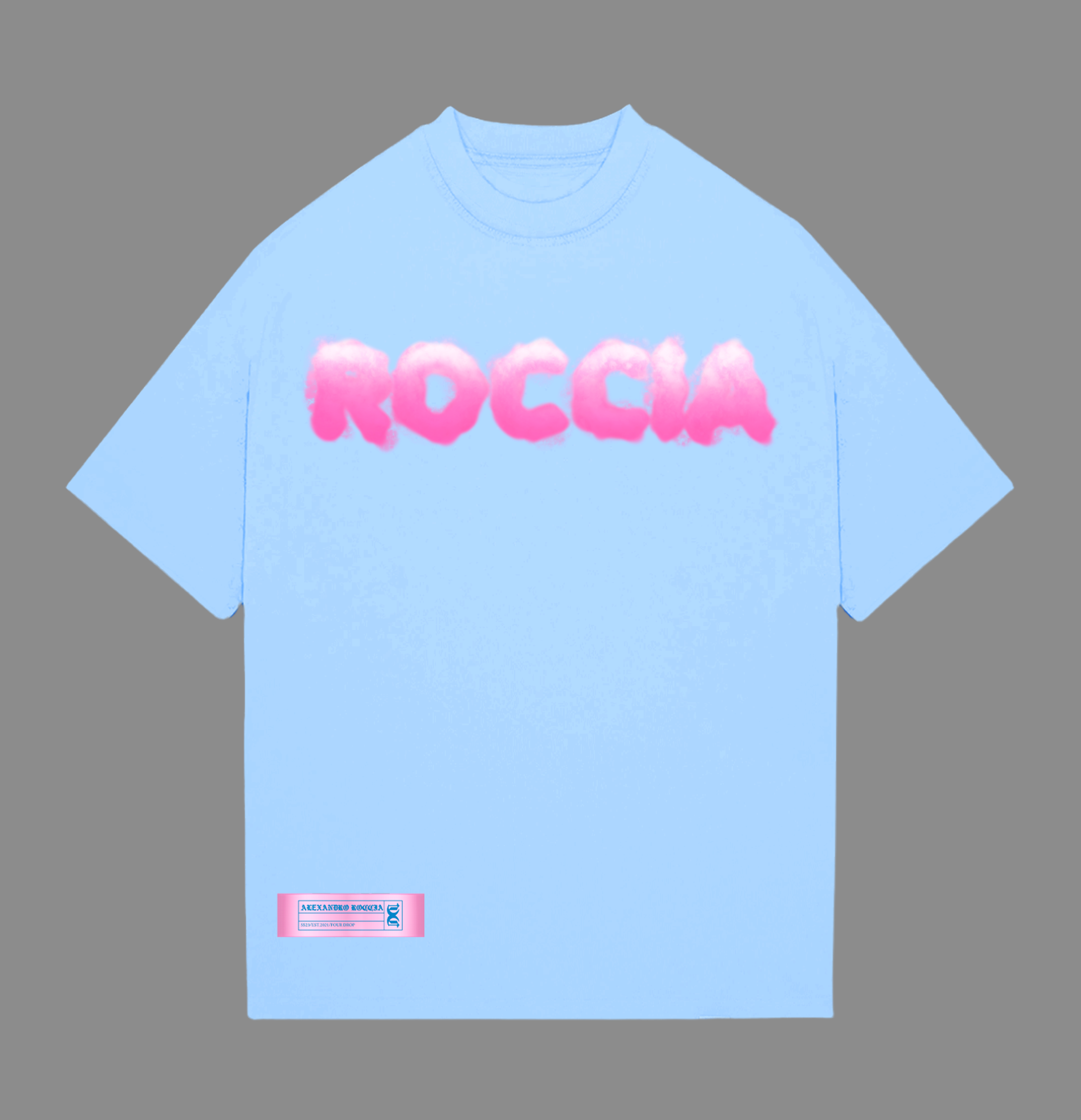 TEE-SHIRT « NUAGE » (BLEU X ROSE)